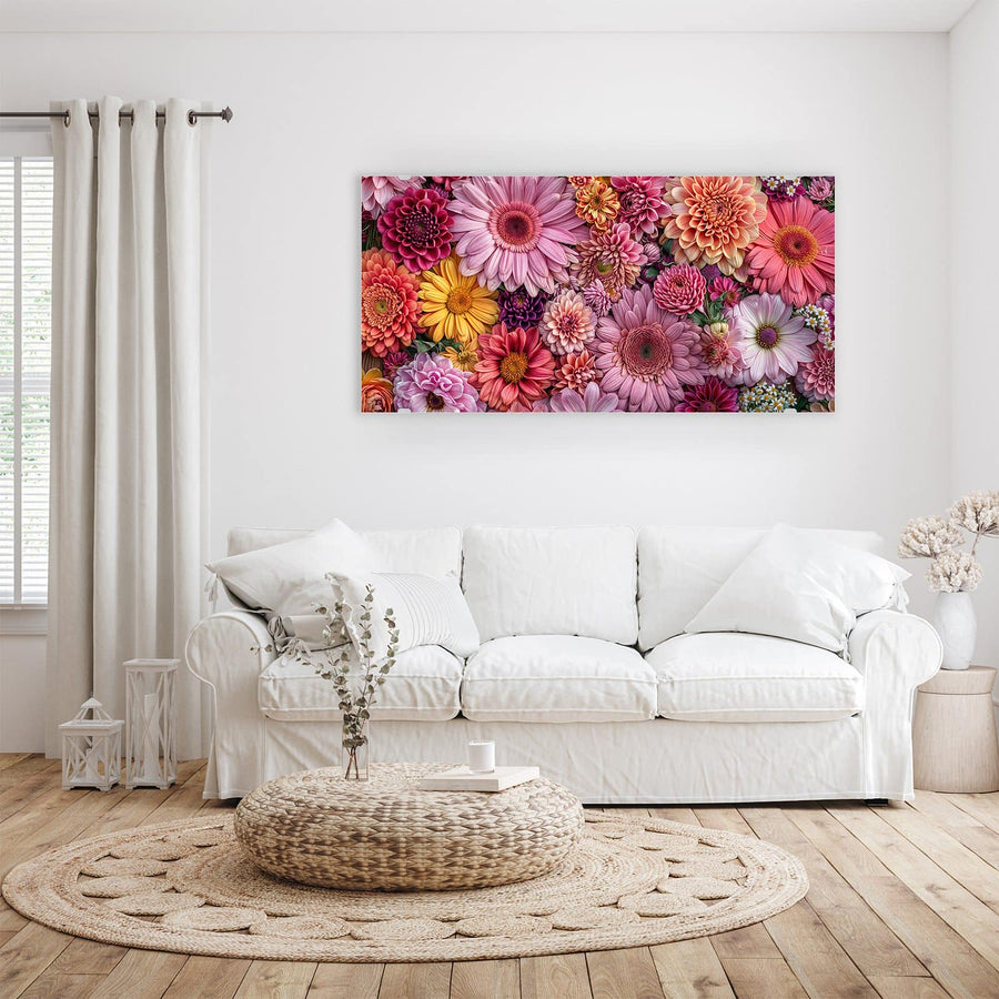 Maße Wandbild - Rosa Blütenteppich - Querformat