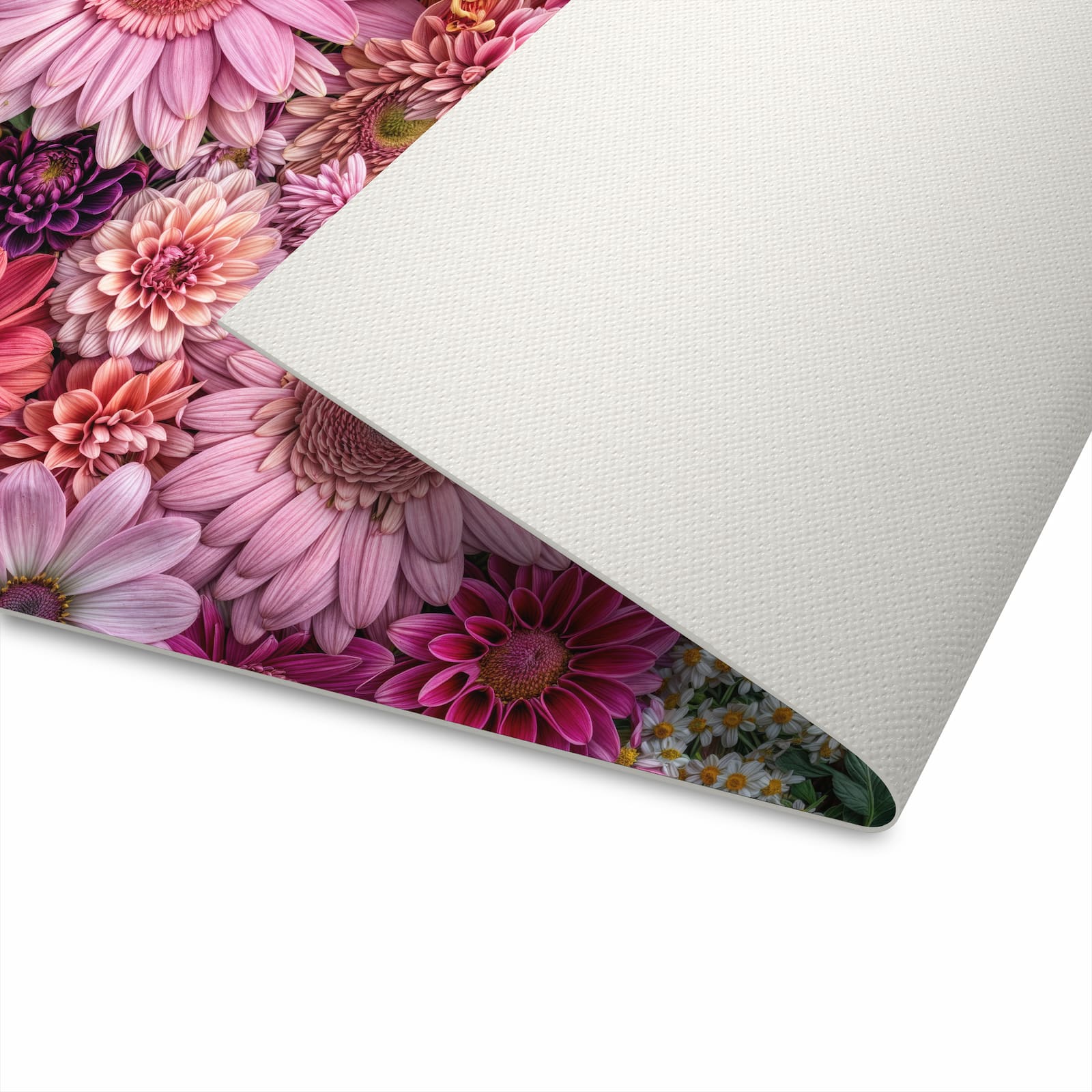 Komfortabler moderner Küchenläufer mit Motiv Bunte Blumenpracht für angenehmes Stehen