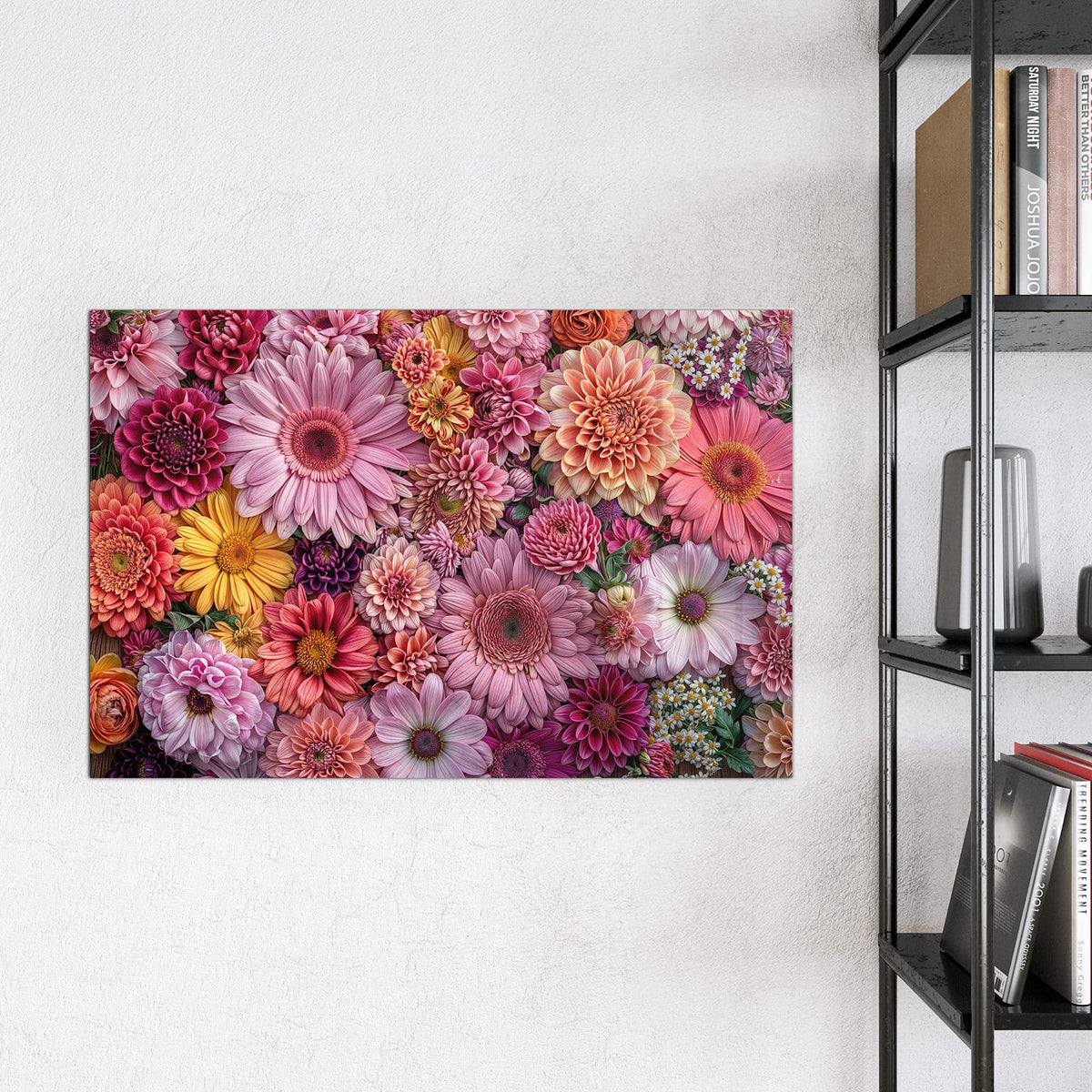 Magnettafel - Rosa Blütenteppich – Dichtes Blütenmeer in Rosa