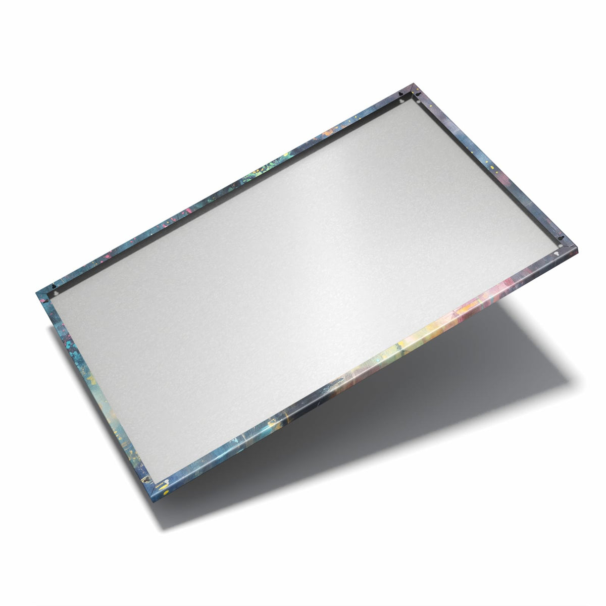 Nur 7 mm – liegt eng an der Wand – Metall Magnettafel - Stadtbaum bei Nacht