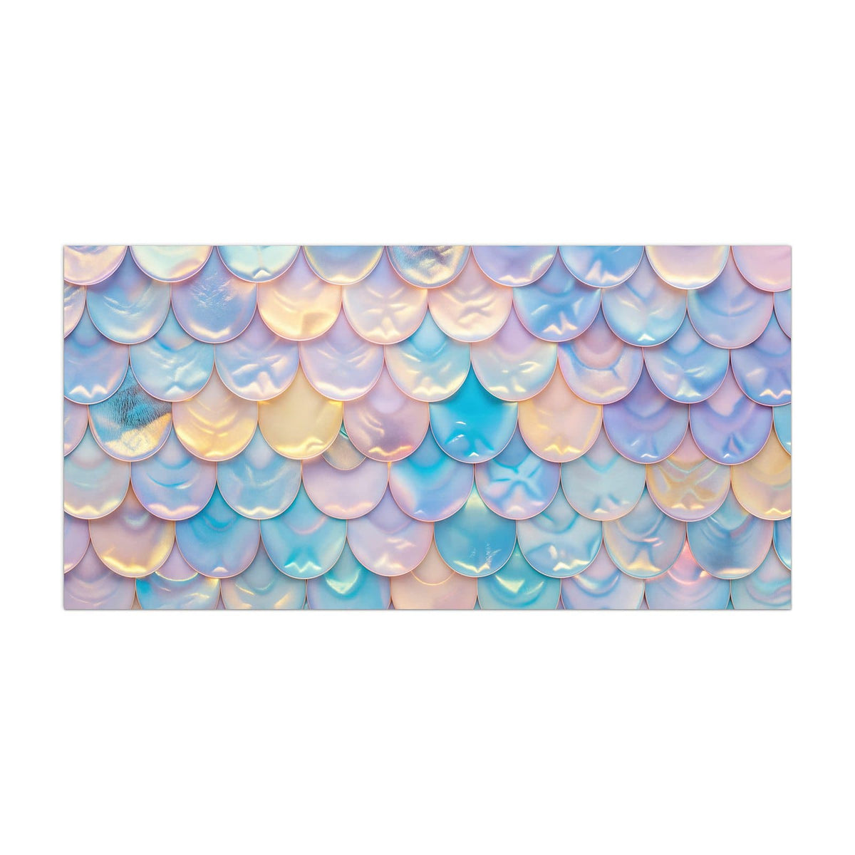 Küchenrückwand aus Glas Schuppen in Pastell im Hochformat, Motiv bildfüllend von vorn