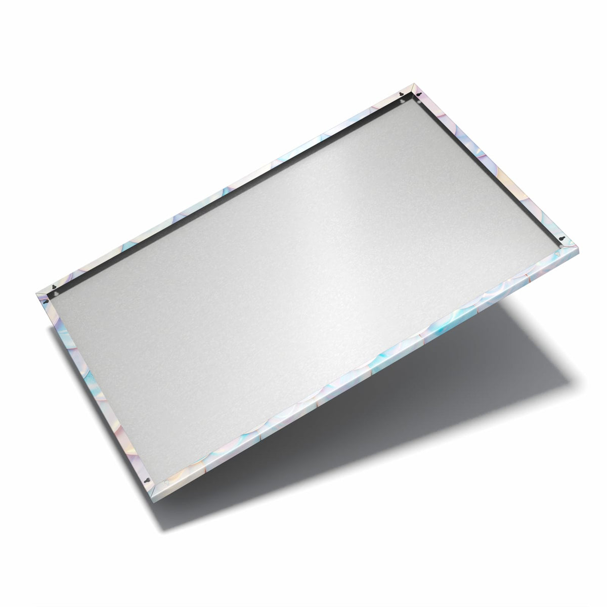 Nur 7 mm – liegt eng an der Wand – Metall Magnettafel - Schuppen in Pastell