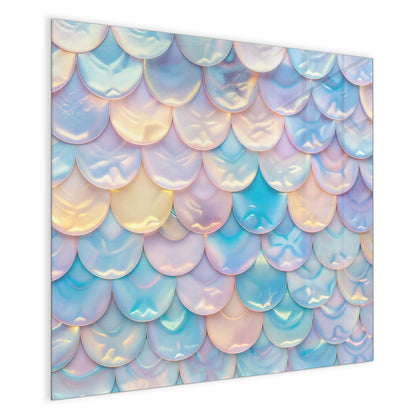 Magnettafel mit dem Motiv Schuppen in Pastell