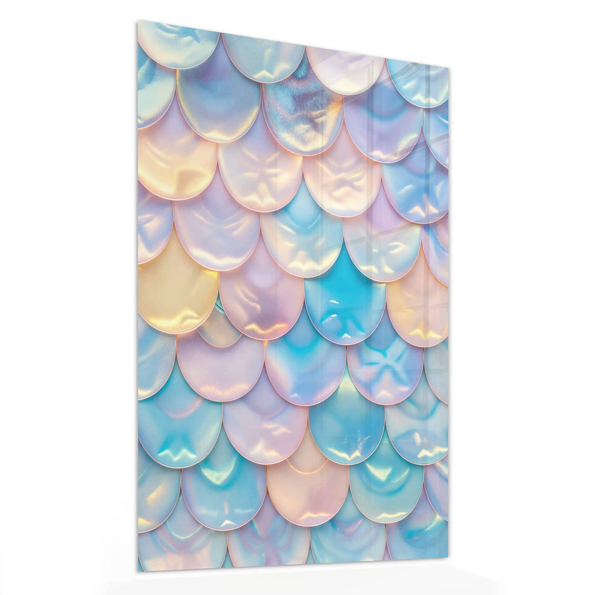 11 Größen – von 30 × 60 bis 60 × 150 cm – Wandbild - Schuppen in Pastell - Hochformat