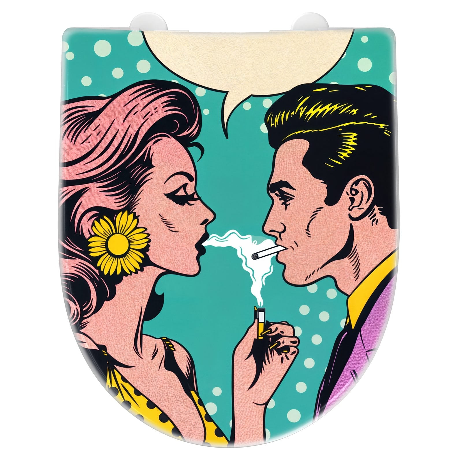 WC-Sitz mit Absenkautomatik Retro Pop Art Duo