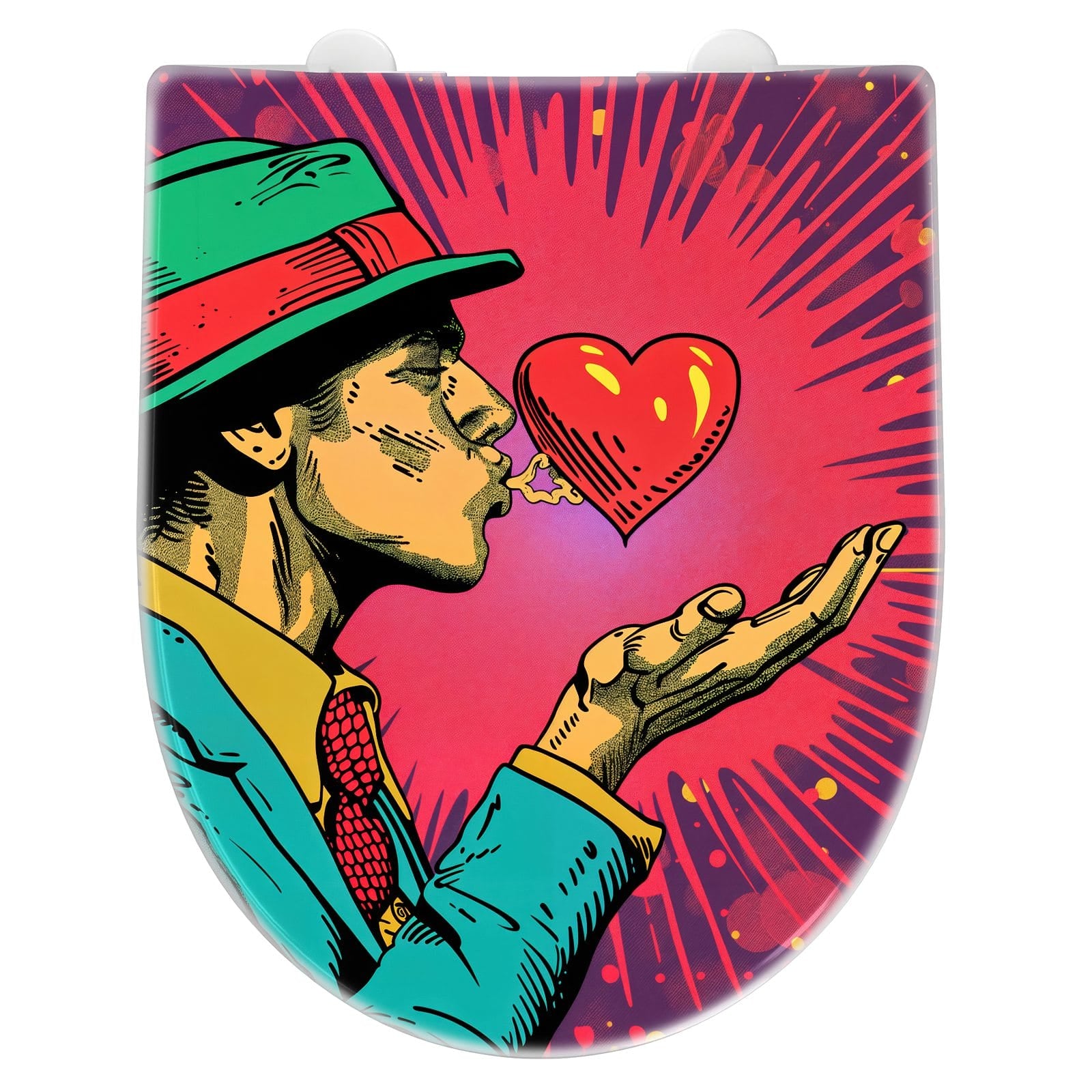 WC-Sitz mit Absenkautomatik Kuss der Liebe