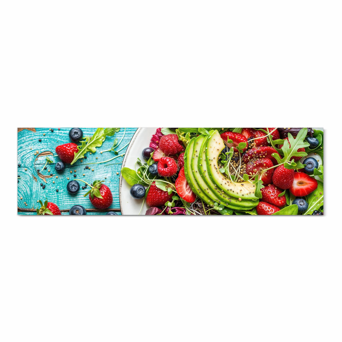 Bodenschonender Küchenteppich mit Motiv Salat von Gesunder in Frontansicht