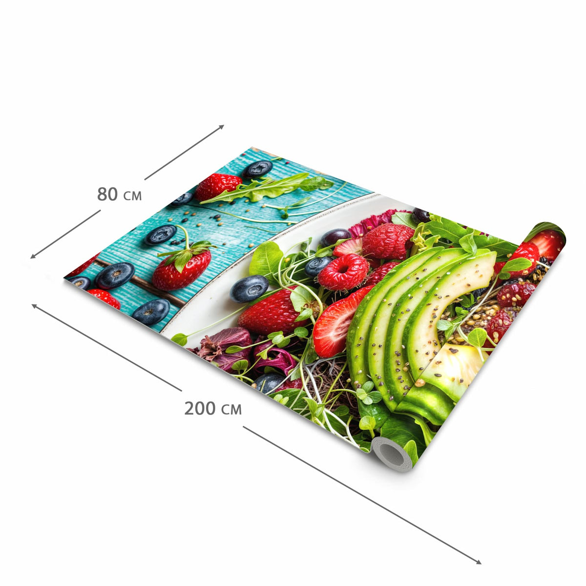 Rutschhemmender Läufer Eingangsbereich mit Motiv Salat von Gesunder in der Grösse 60x90 cm