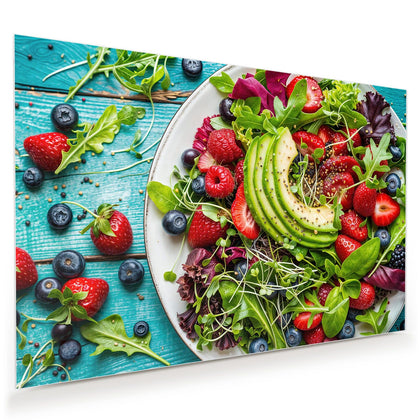 Wandbild mit dem Motiv Salat mit Beeren