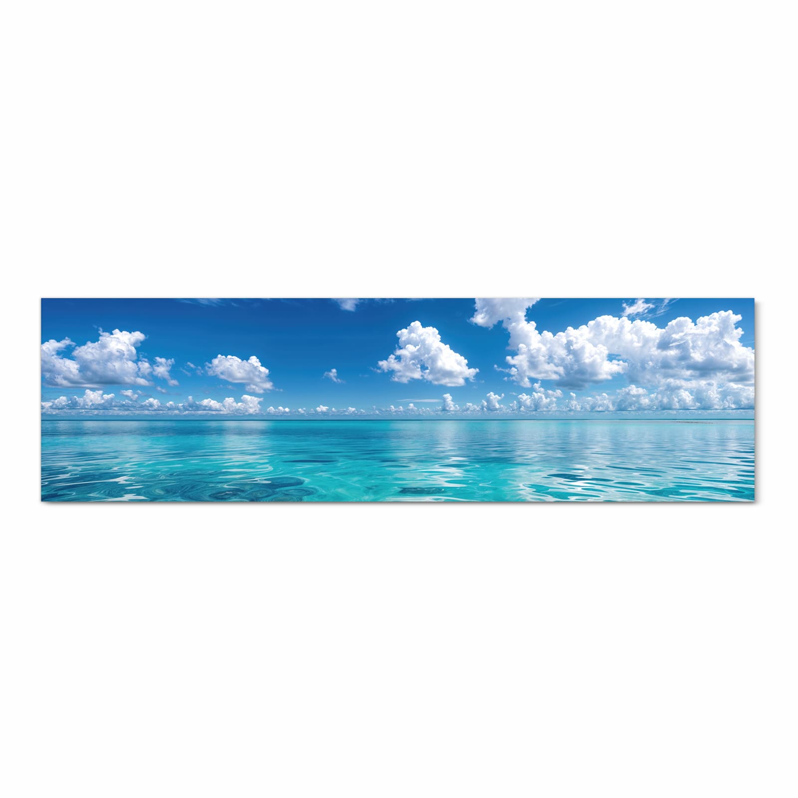 Zeitsparender rutschfester Küchenteppich mit Motiv Meereshorizont in Frontansicht