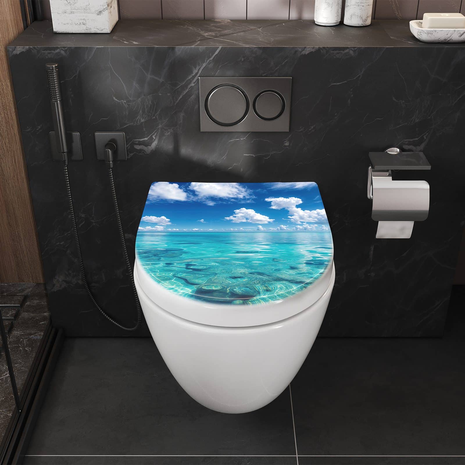 WC-Sitz mit Absenkautomatik Meereshorizont