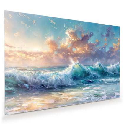 Wandbild mit dem Motiv Schäumende Wellen