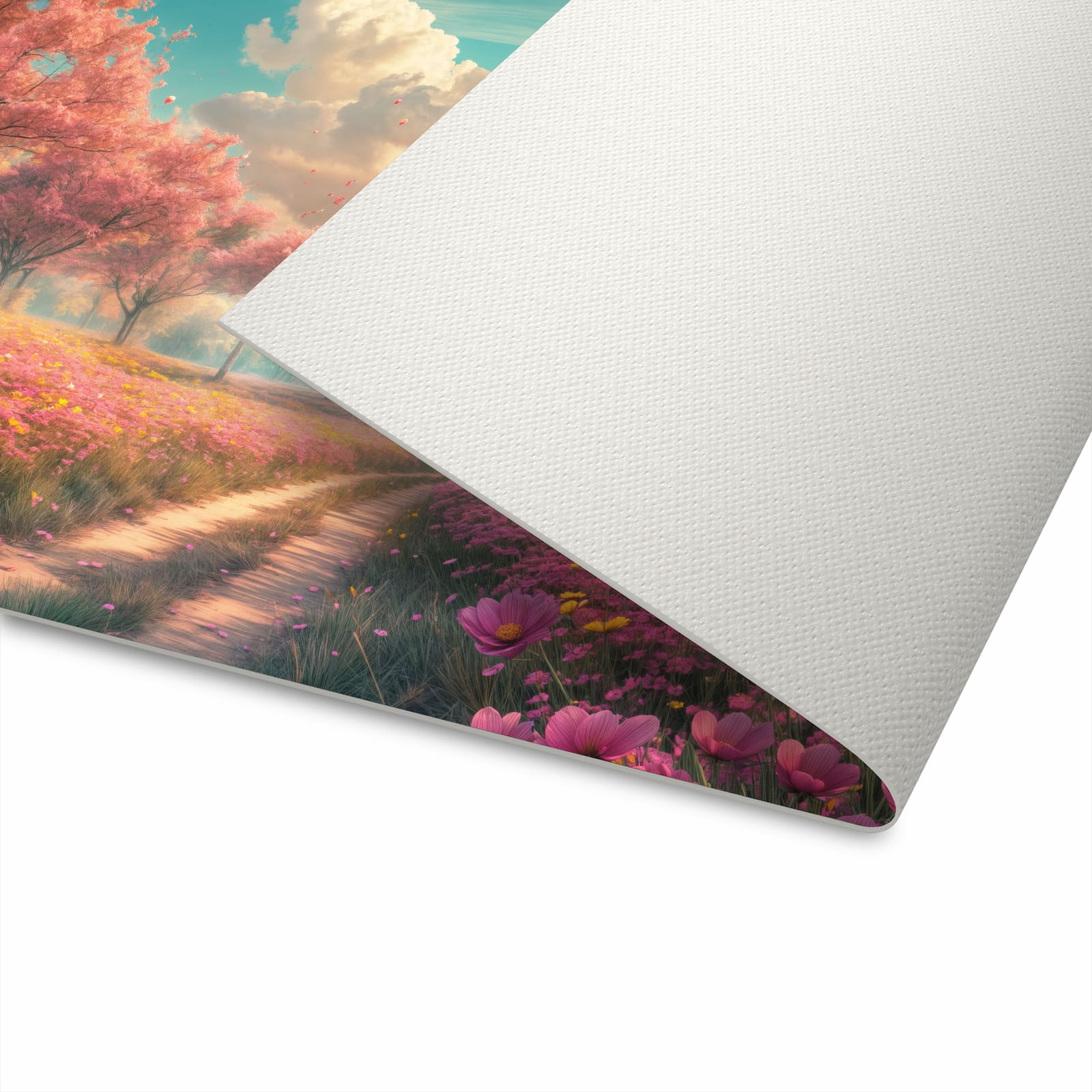 Langlebiger Küchenteppich mit Motiv Blühender Weg in moderner Küche