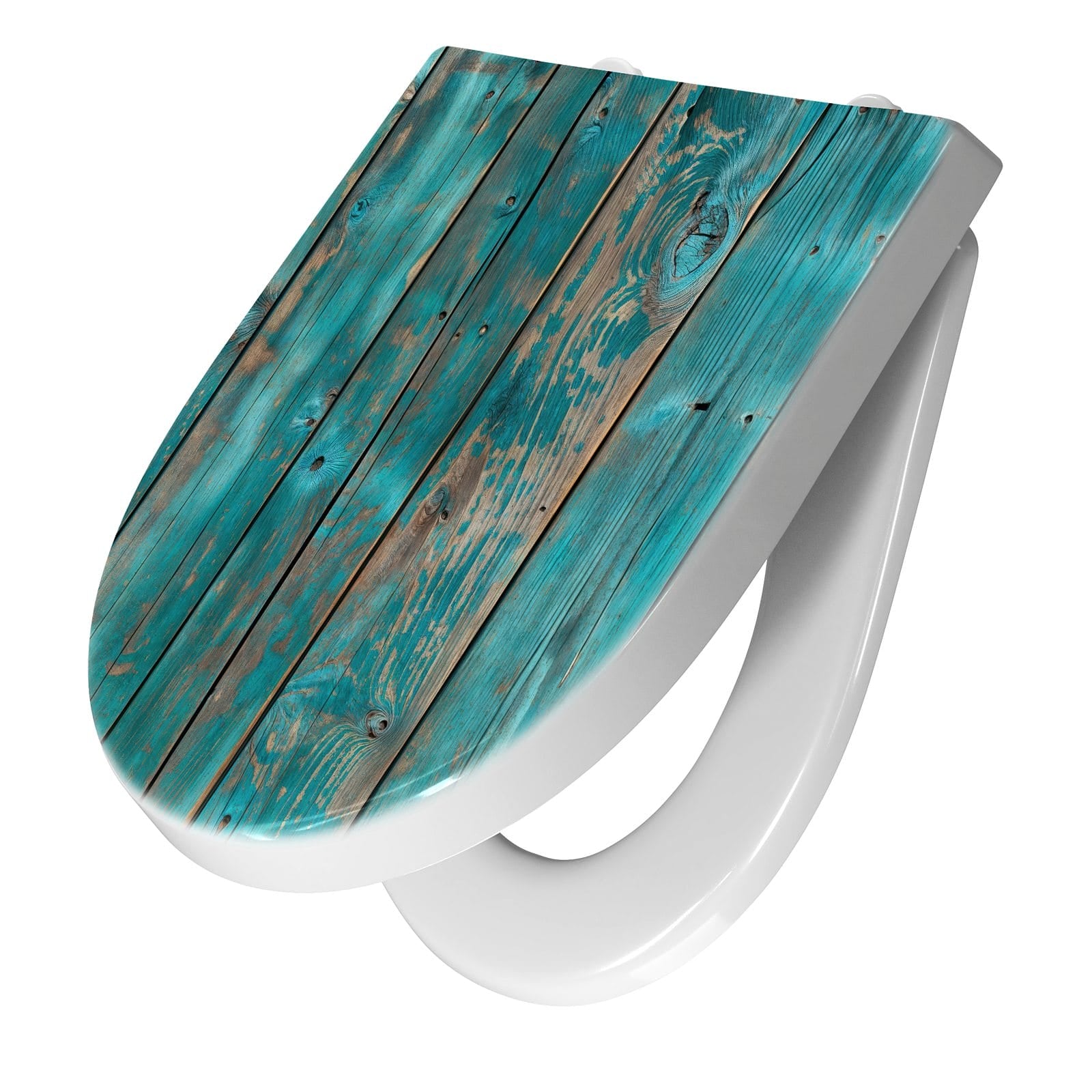 WC-Sitz mit Absenkautomatik Vintage Holz Bretter