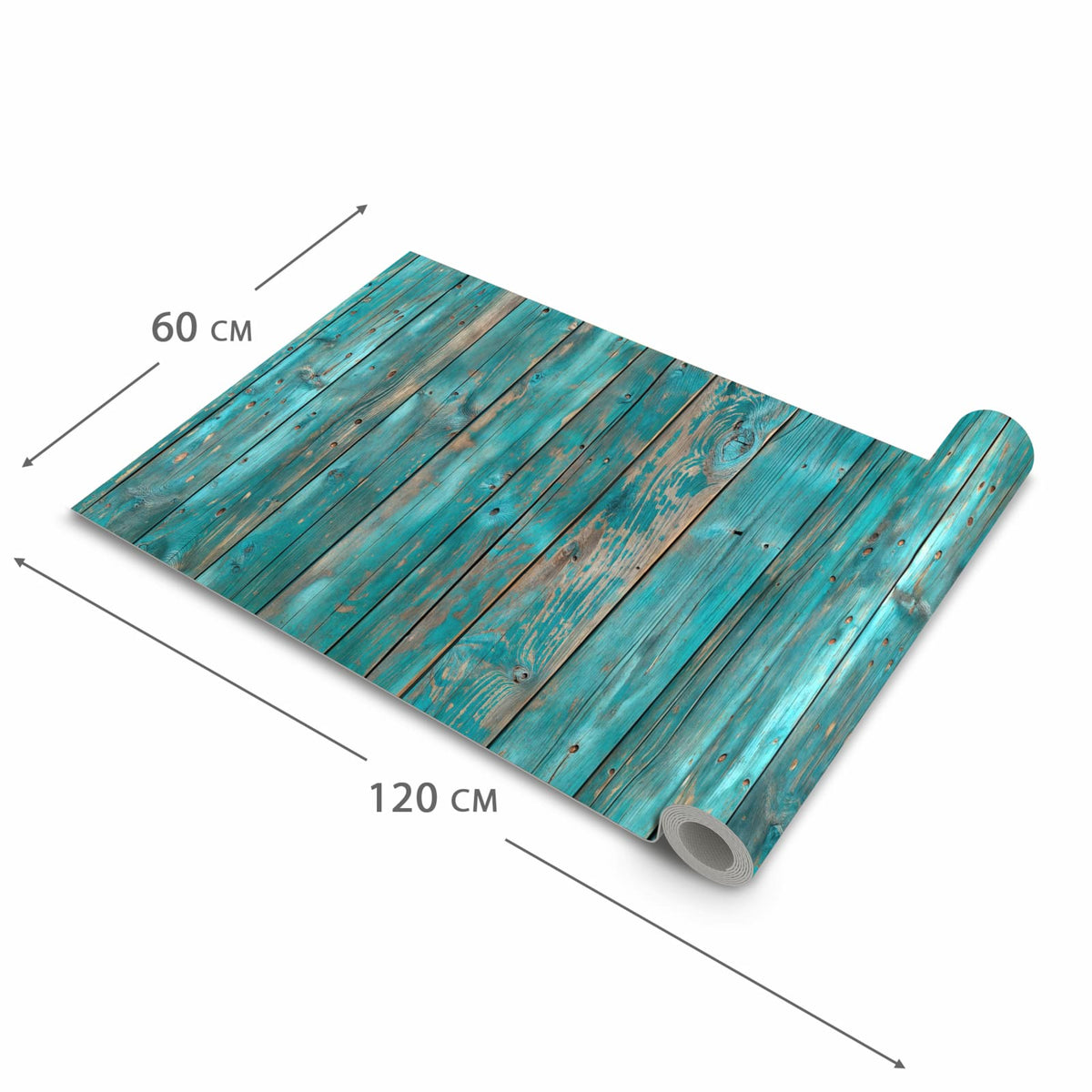 Komfortabler Küchenläufer mit Motiv Vintage Holz Bretter in der Grösse 60x240 cm