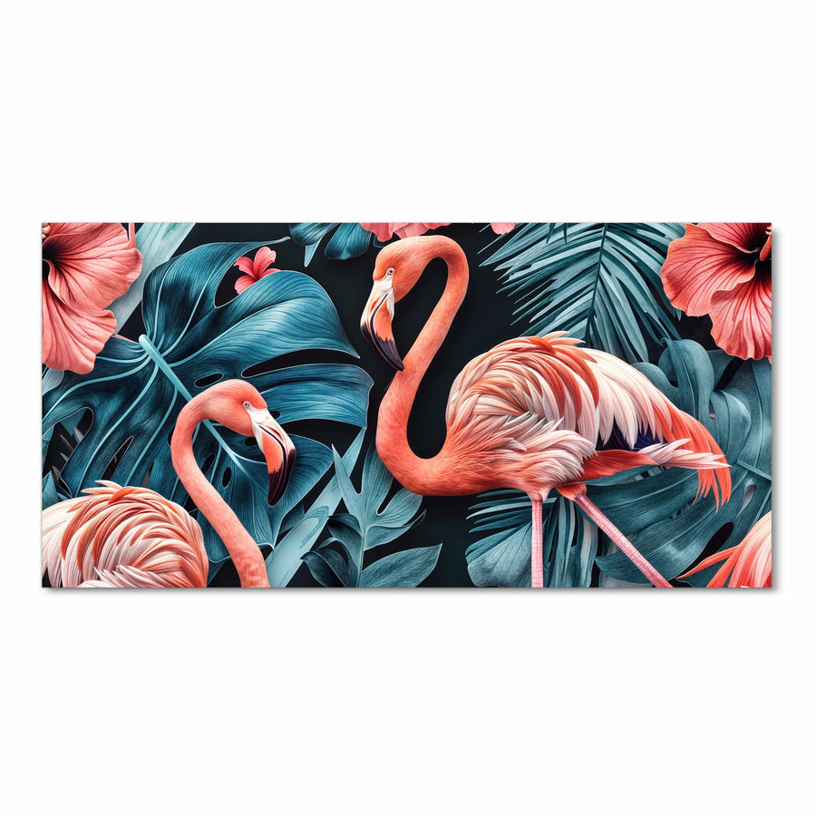 Maße Küchenläufer - Flamingo und Hibiskus