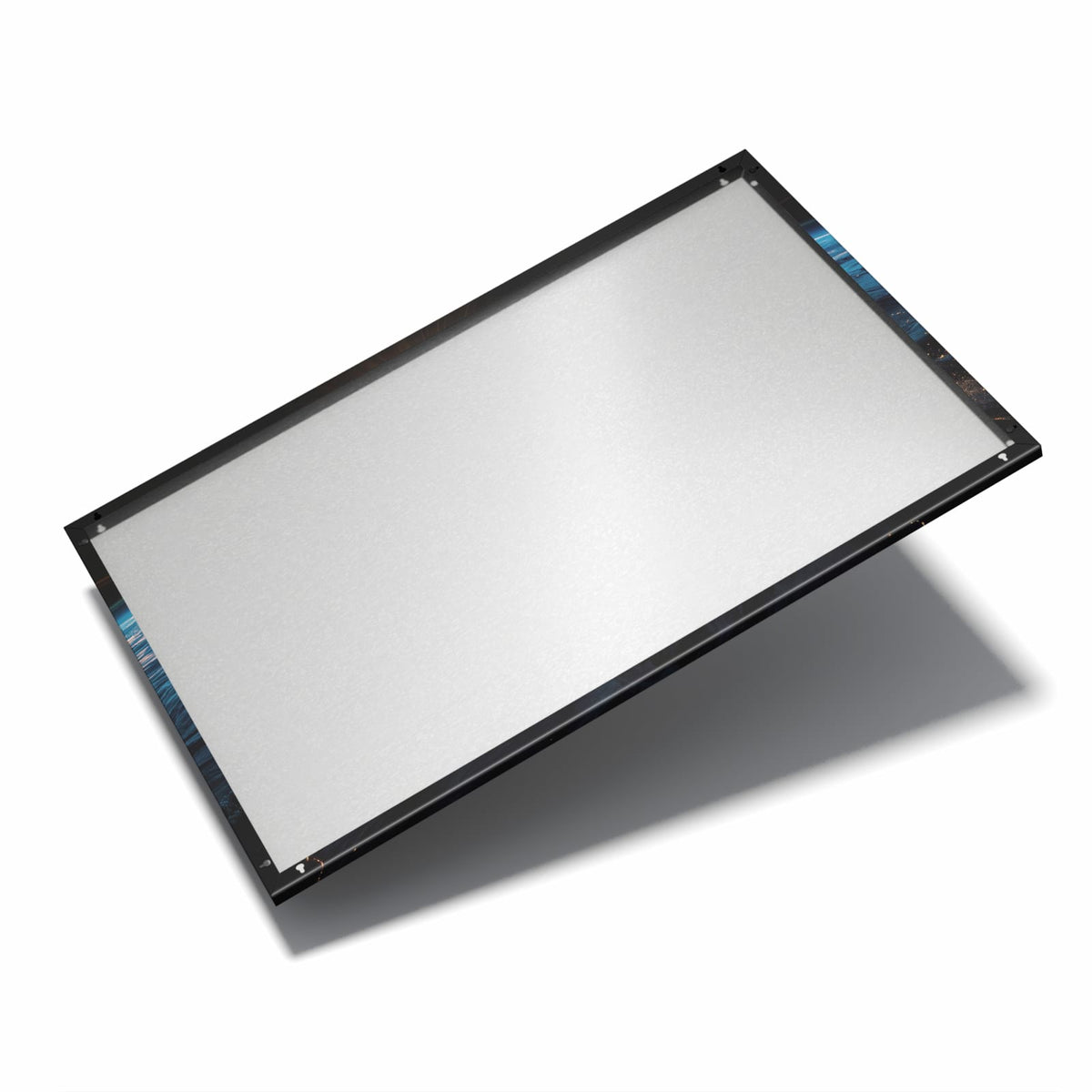 Nur 7 mm – liegt eng an der Wand – Metall Magnettafel - Erde mit Stadtlichtern