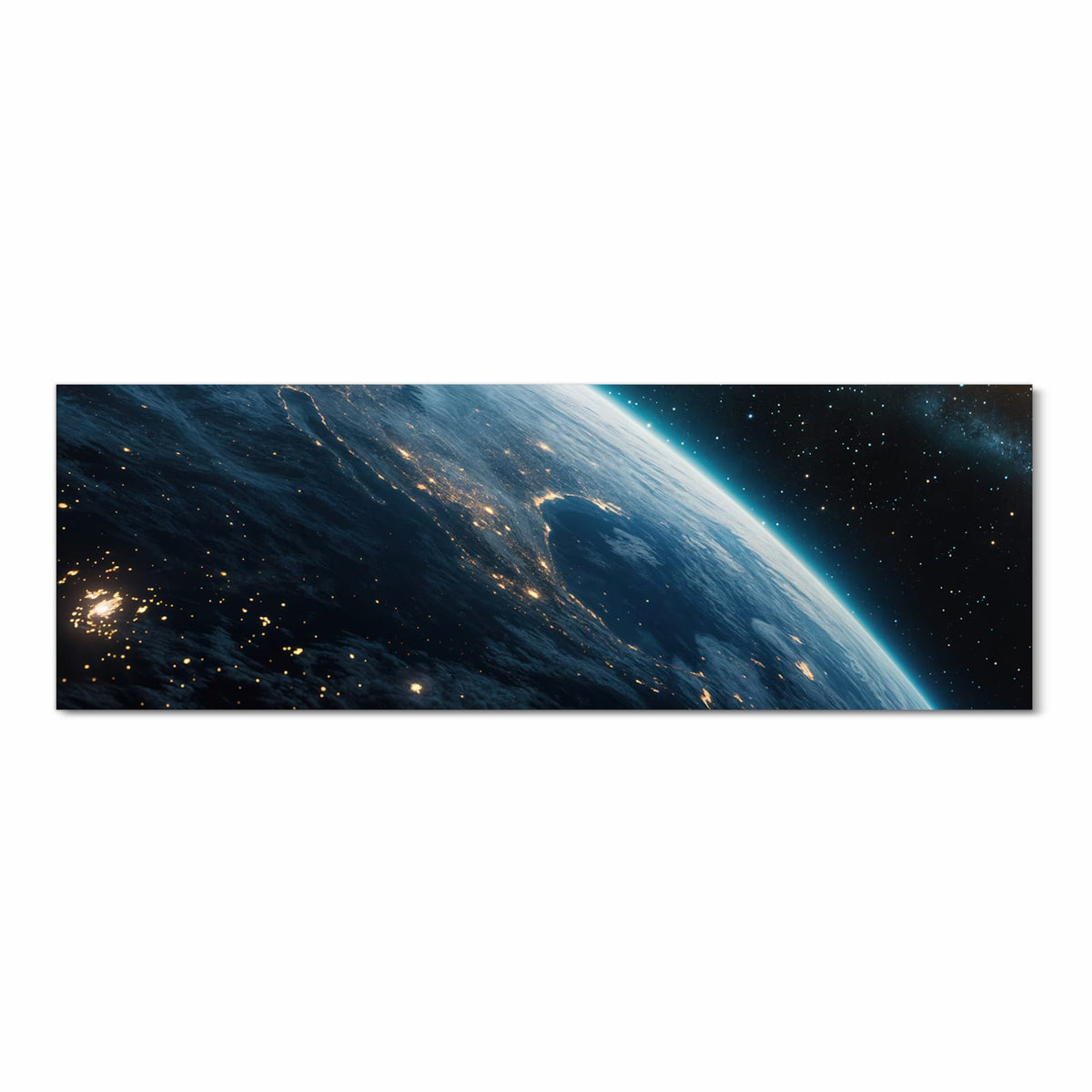 Waschbarer rutschfester Küchenläufer mit Motiv Planet im Universum in Frontansicht