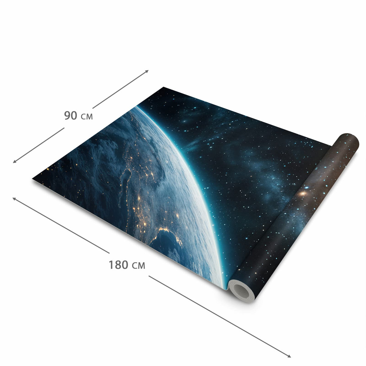 Küchenteppich mit Motiv Planet im Universum in der Grösse 60x180 cm für sicheres Aufbewahren