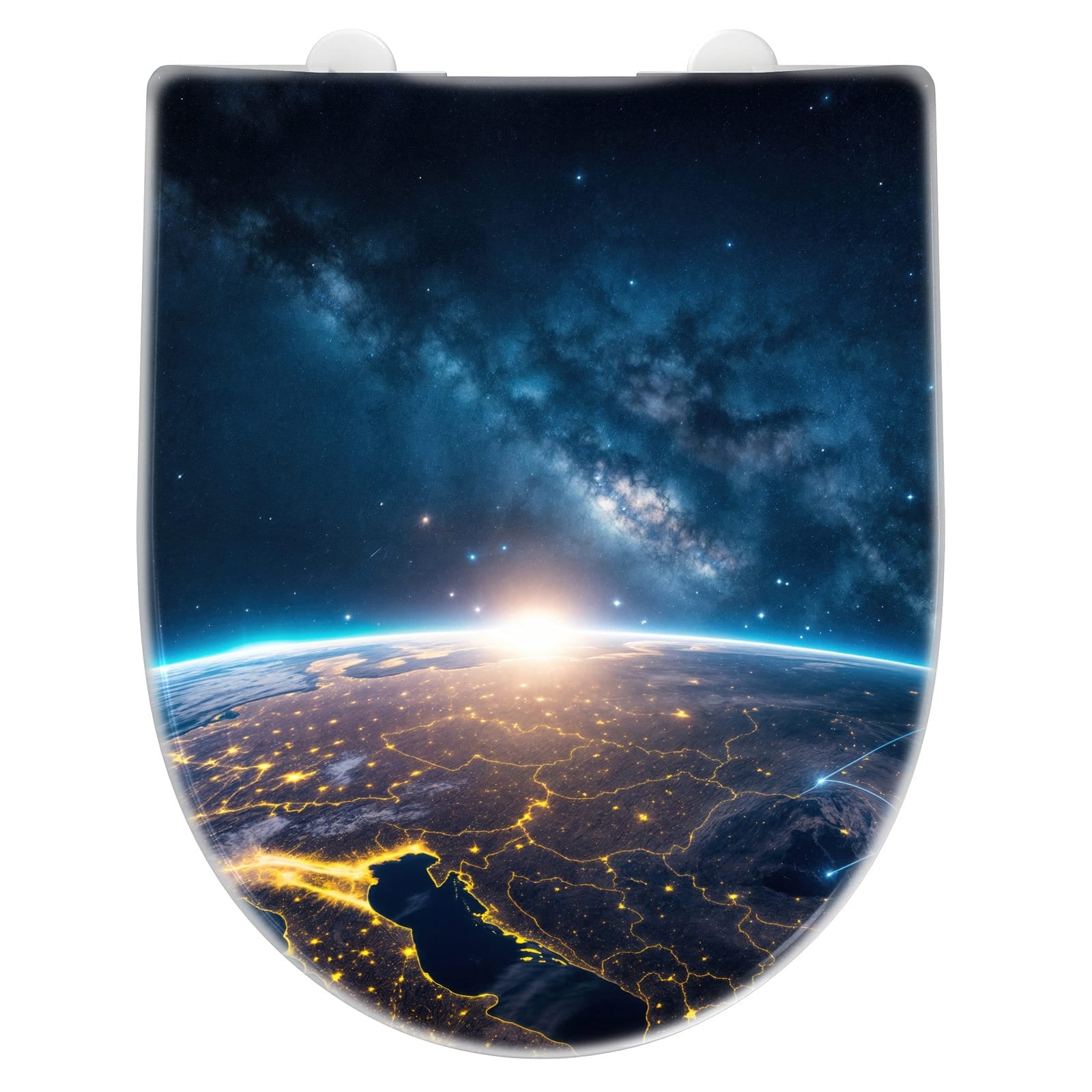 WC-Sitz mit Absenkautomatik Sonnenaufgang mit Erde