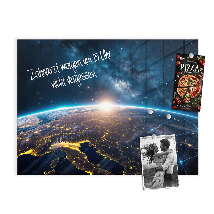 Maße Magnettafel - Vernetzte Erde