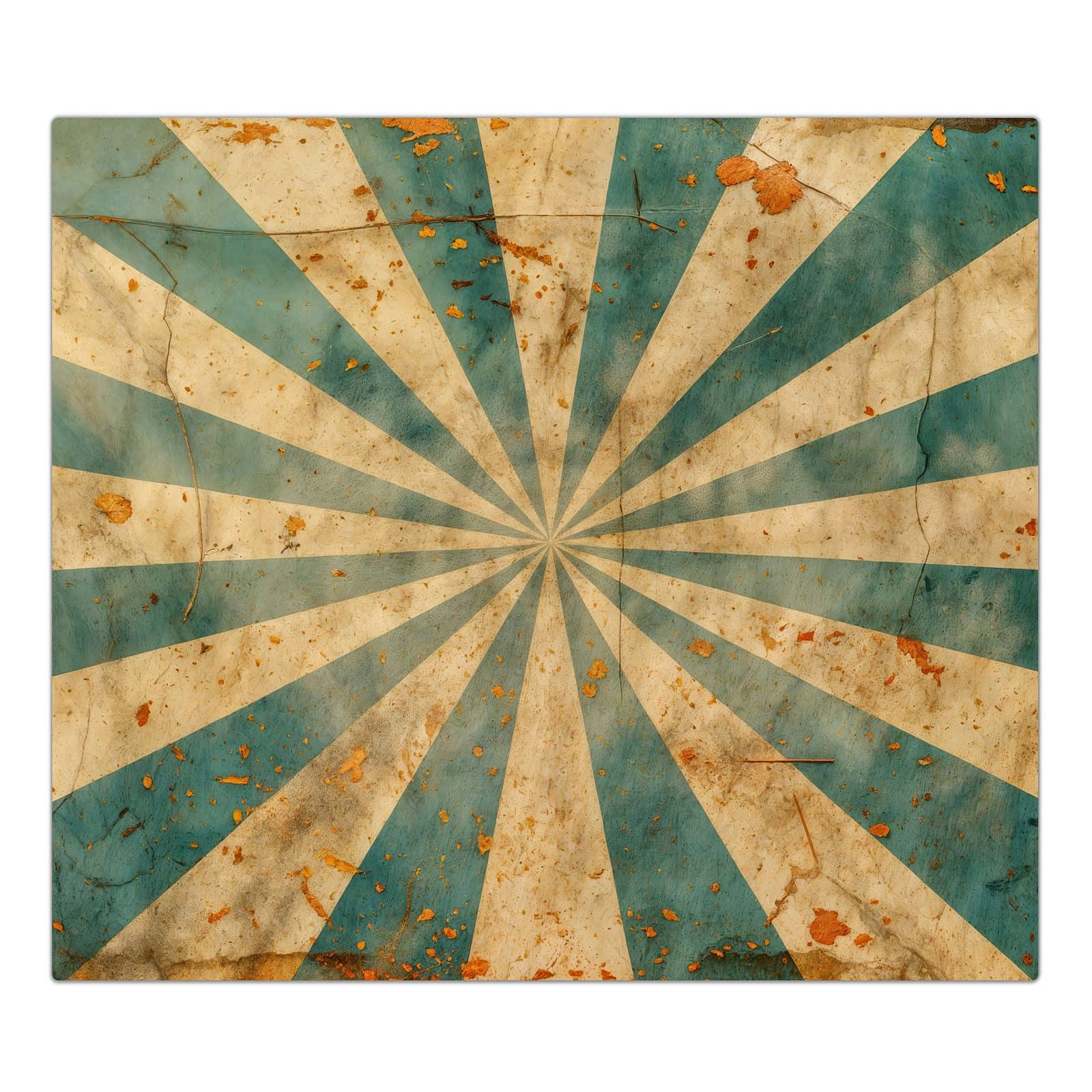 1-teilige Glasplatte für Herd mit Retro Sonnenstrahlen-Motiv in der Frontansicht #grösse_1-Teilig (60x52cm)