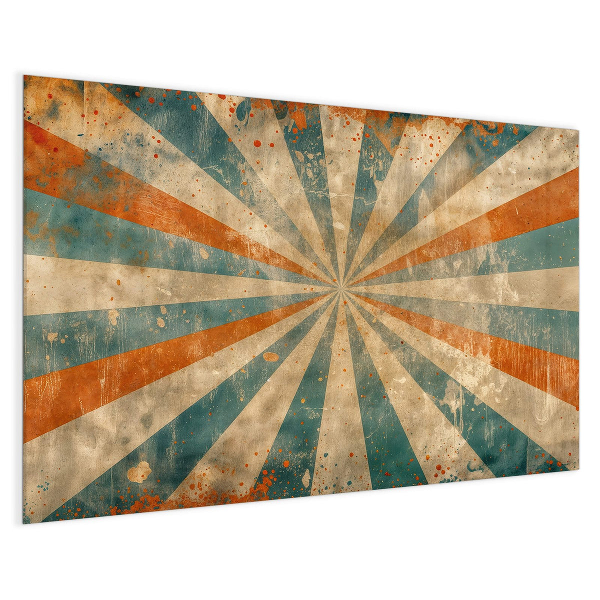 4 mm Glas statt lackiertem Blech – Magnettafel - Strahlenkranz in Orange