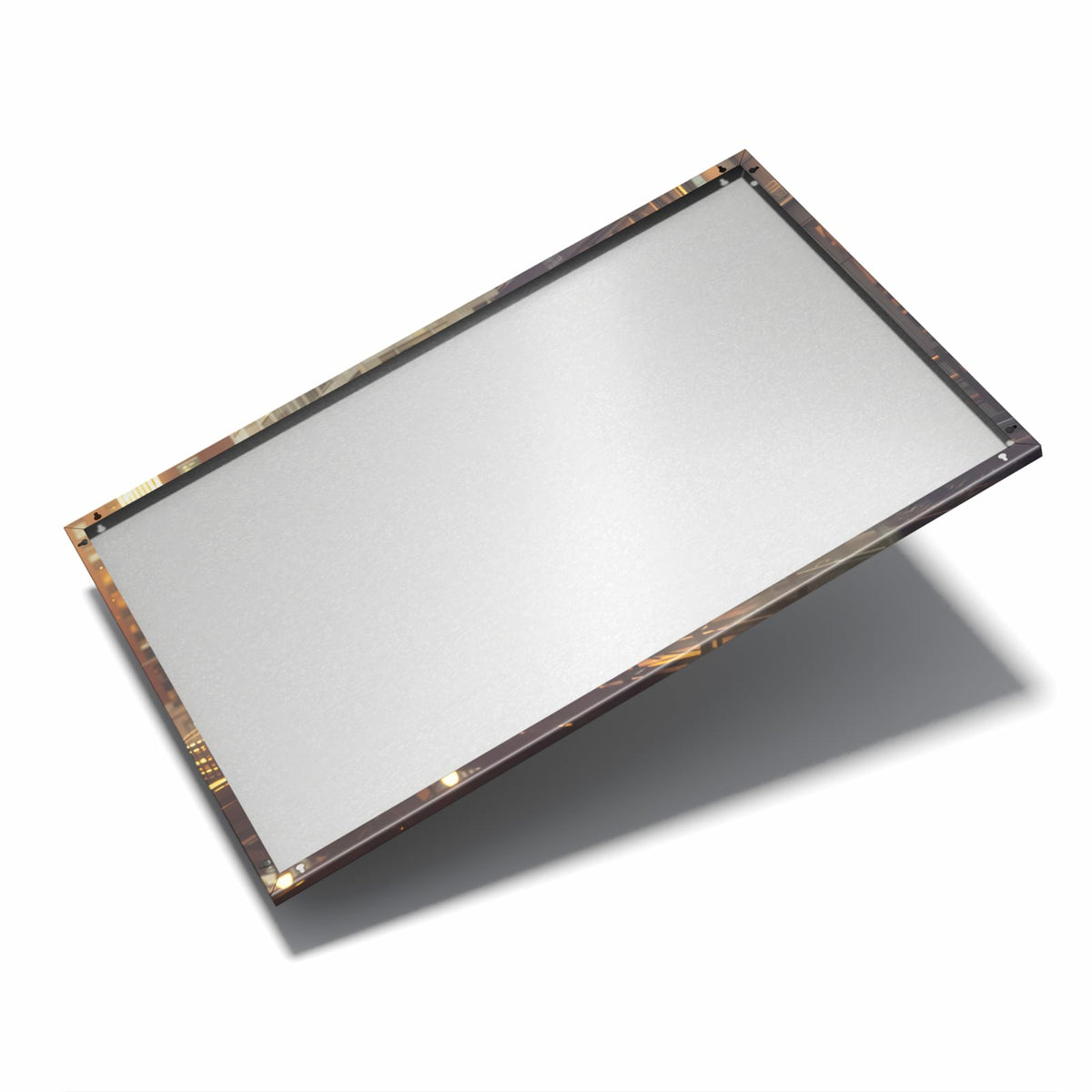 Nur 7 mm – liegt eng an der Wand – Metall Magnettafel - Hochbahn im Abendlicht