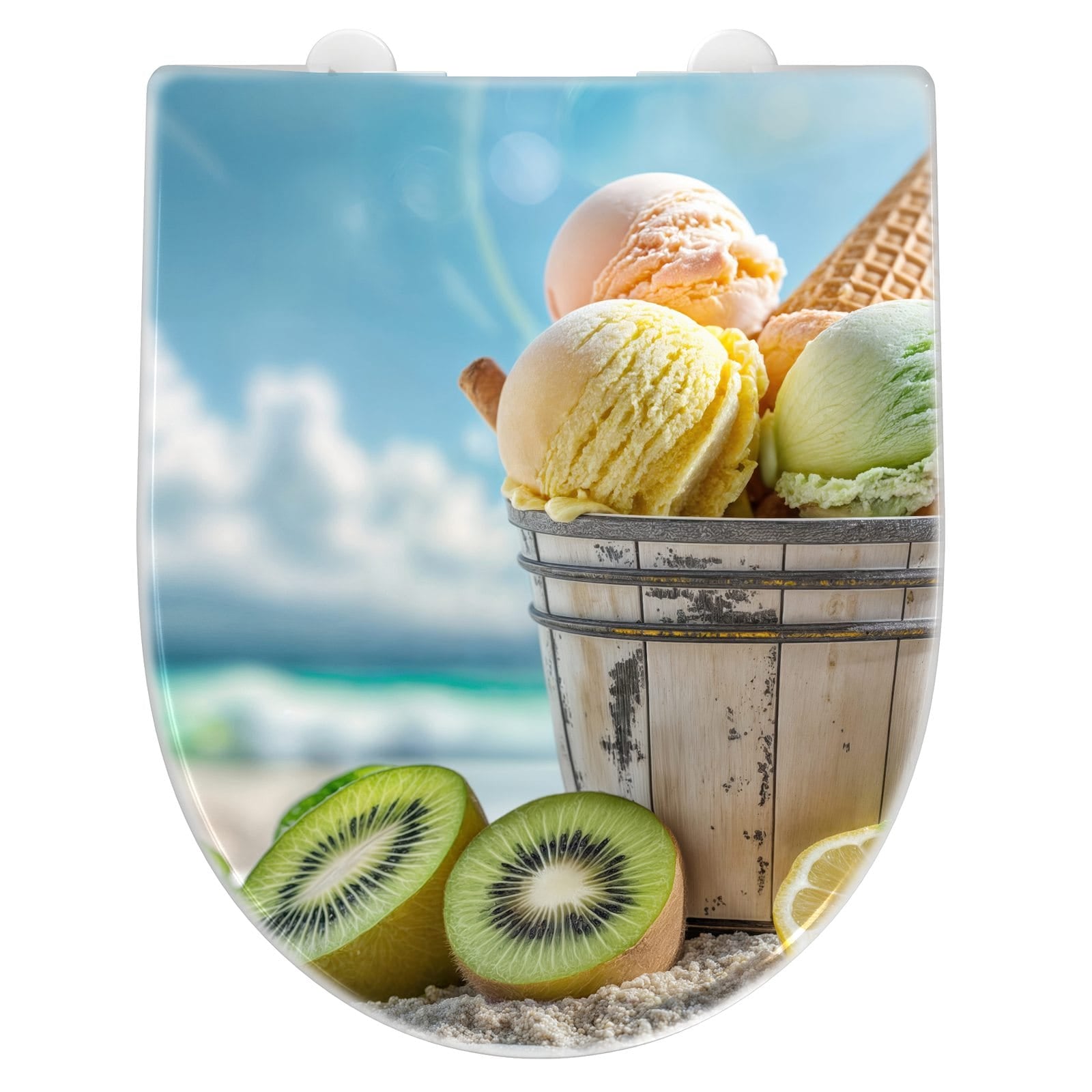 WC-Sitz mit Absenkautomatik Eis von Sommerliches