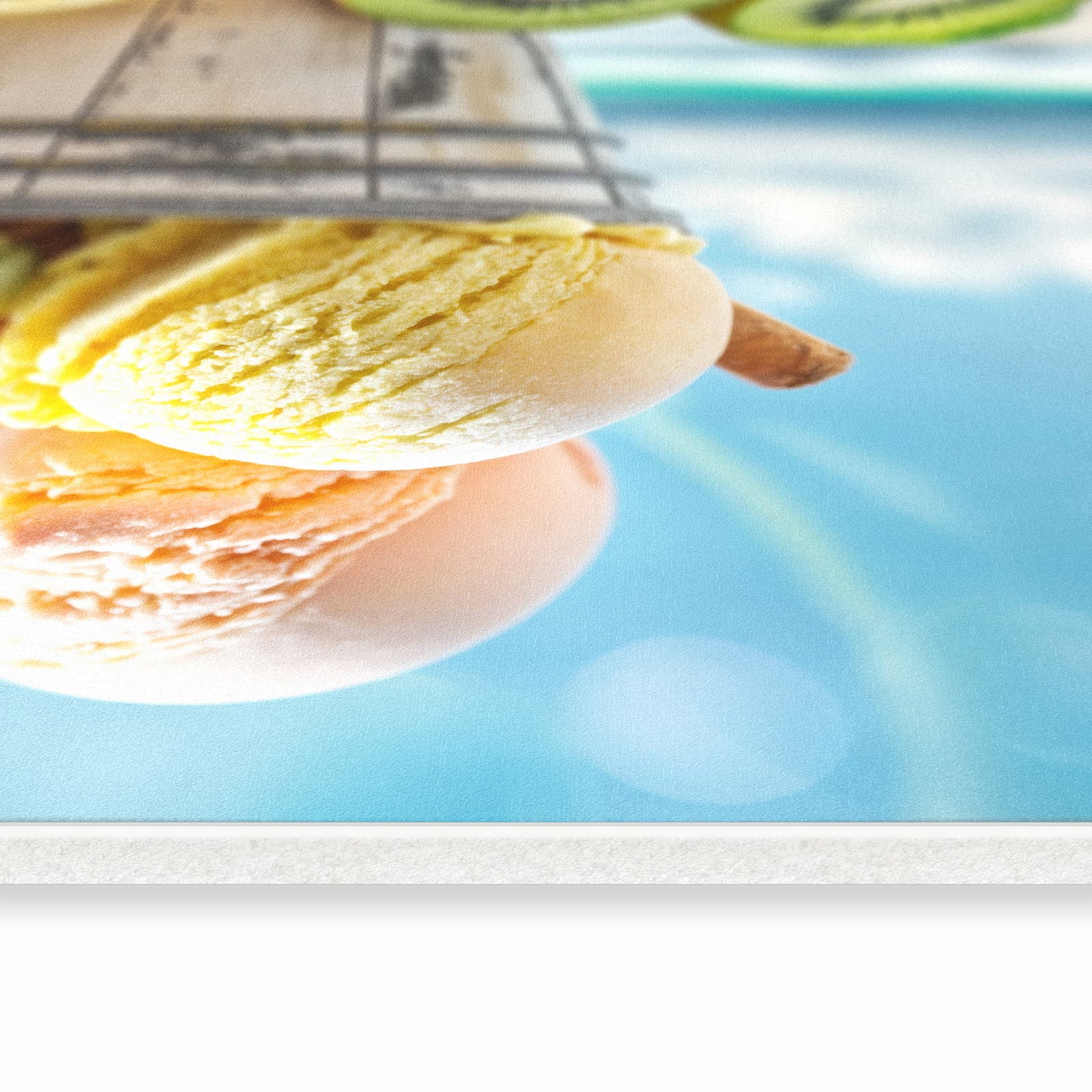 Abriebfester waschbarer Läufer Küche mit Motiv Eis von Sommerliches in seitlicher Ansicht