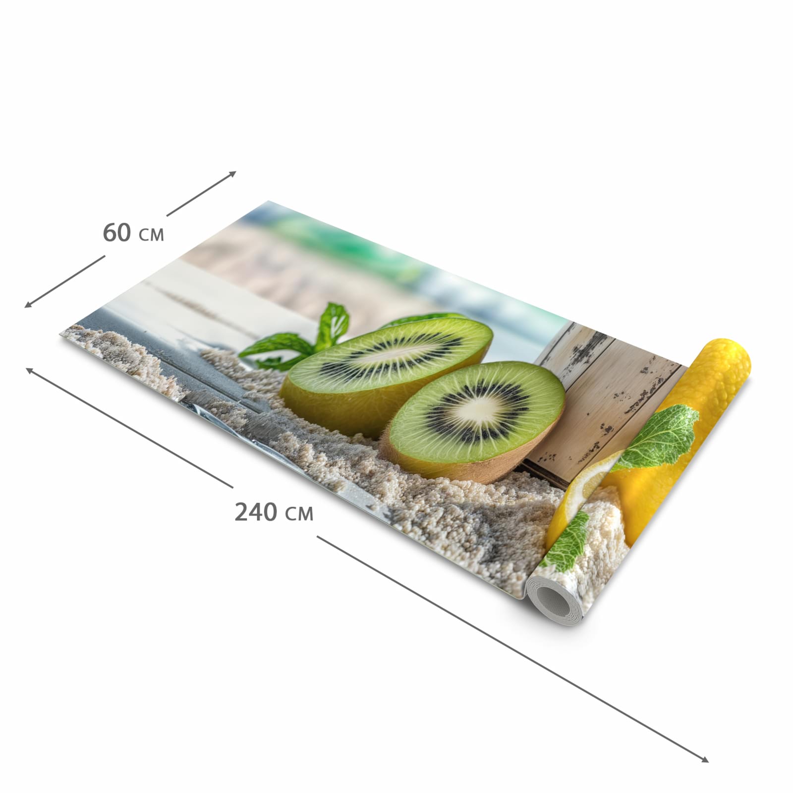 Küchenläufer mit angenehmer Haptik und Motiv Eis von Sommerliches in der Grösse 60x270 cm