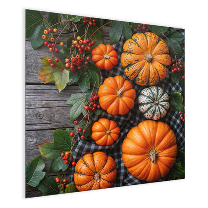 Magnettafel mit dem Motiv Kürbisse und Beeren