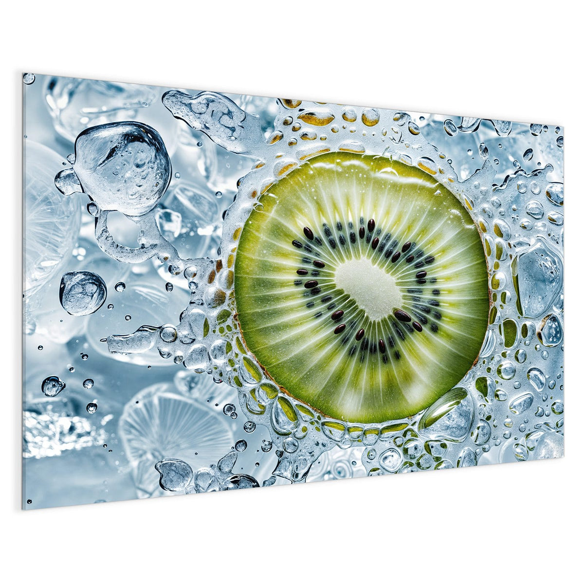 4 mm Glas statt lackiertem Blech – Magnettafel - Kiwi in Wasserblasen