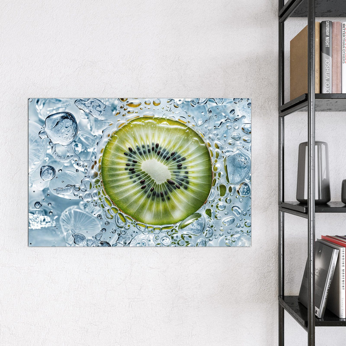 9 Größen – von 30 × 30 bis 120 × 90 cm – Magnettafel - Kiwi in Wasserblasen