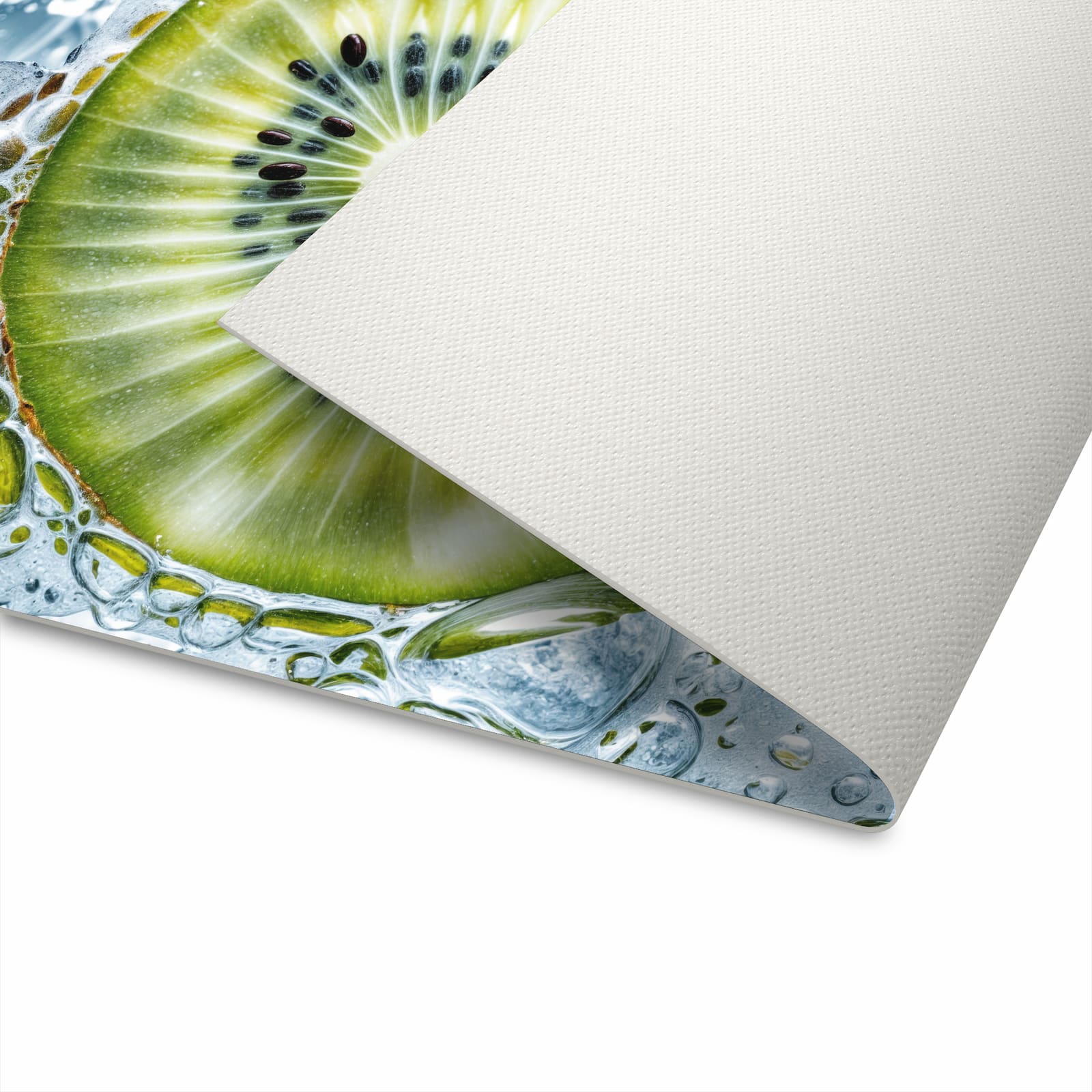 Farbbeständiger Läufer für Eingangsbereich mit Motiv Kiwi mit Eis auf Unterseite