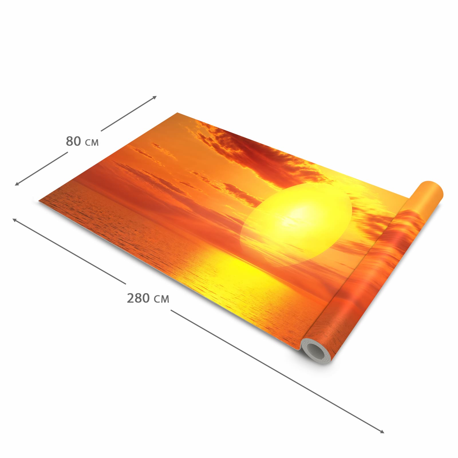 UV-beständiger Küchenläufer mit Motiv Meer von Sonnenuntergang in der Grösse 90x240 cm