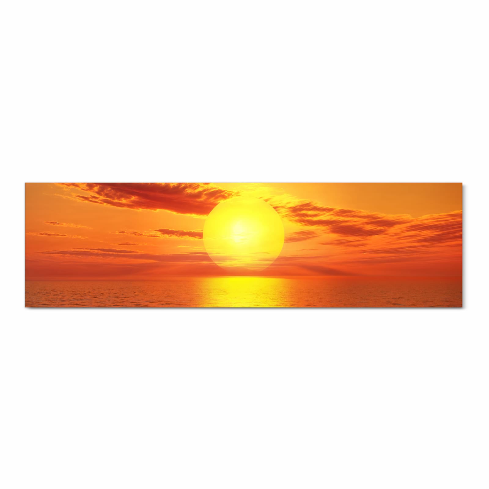 Rutschfester langer Teppich für Flur mit Motiv Meer von Sonnenuntergang in Frontansicht