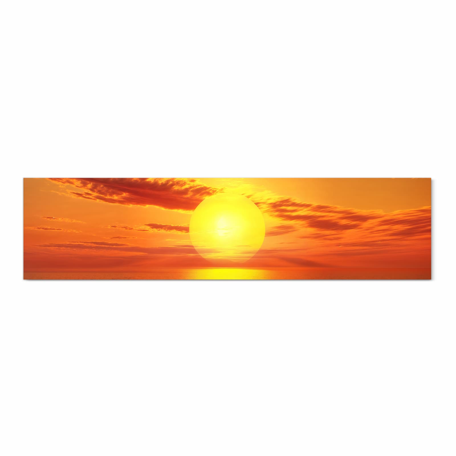 Küchenteppich mit Motiv Meer von Sonnenuntergang in Frontansicht für angenehme Haptik