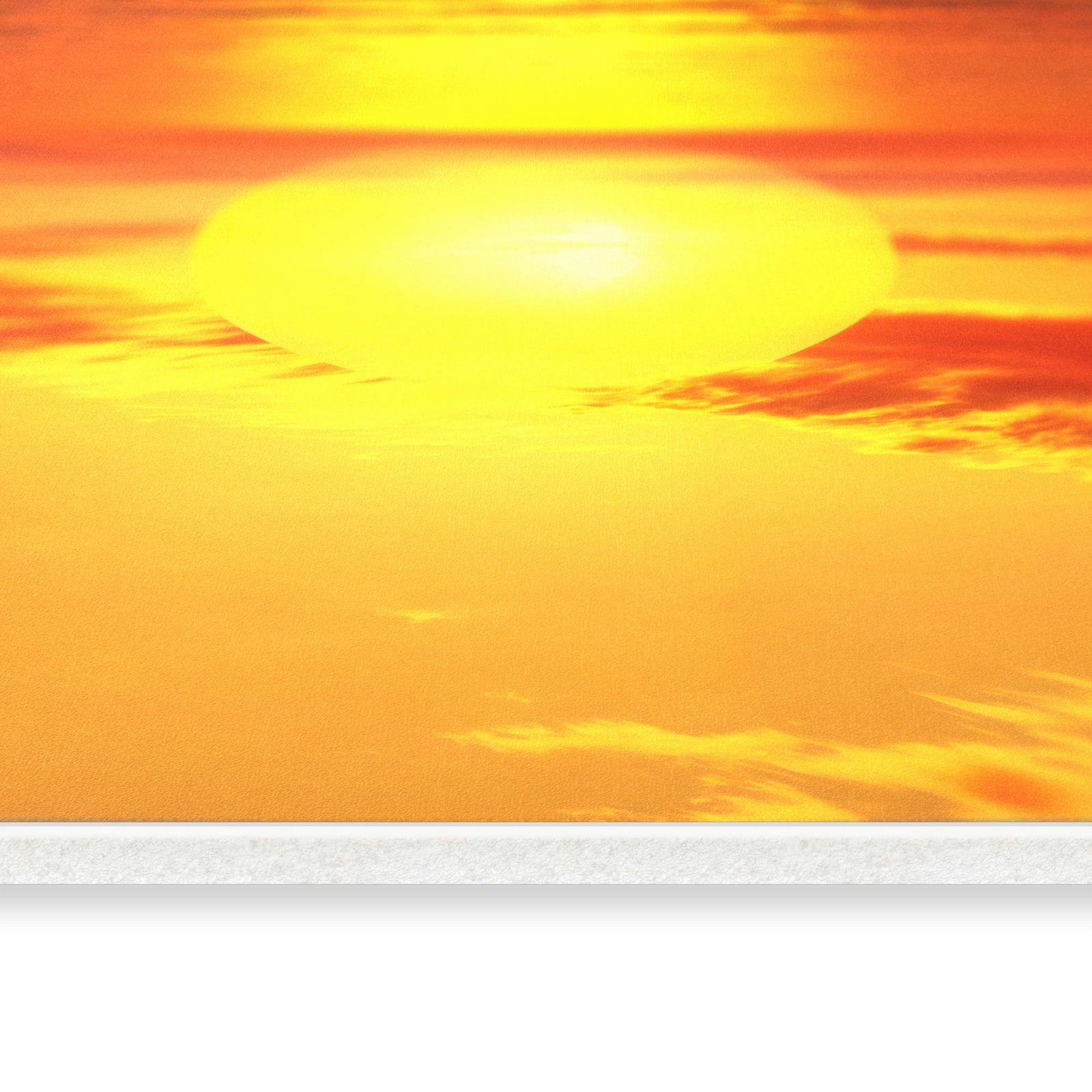 Rutschfester Küchenteppich mit Motiv Meer von Sonnenuntergang in seitlicher Ansicht