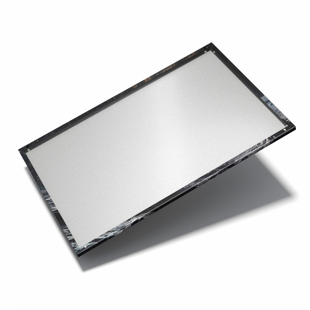 Nur 7 mm – liegt eng an der Wand – Metall Magnettafel - Mondlandschaft im All