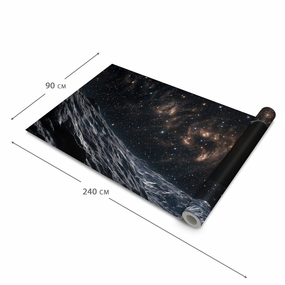 Küchenteppich mit Motiv Weltraumlandschaft in der Grösse 80x300 cm für Ordnung & Übersicht