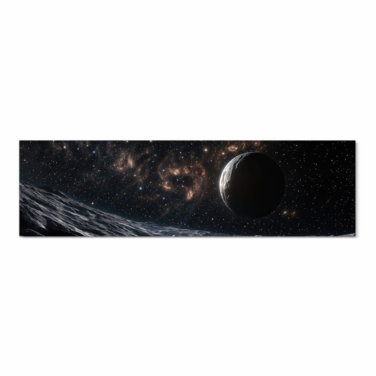 Fleckenresistenter waschbarer Küchenteppich mit Motiv Weltraumlandschaft in Frontansicht