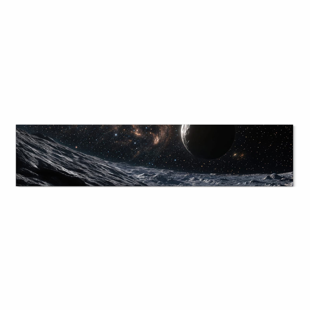 Abriebfester Küchenteppich mit Motiv Weltraumlandschaft in Frontansicht zum Waschen