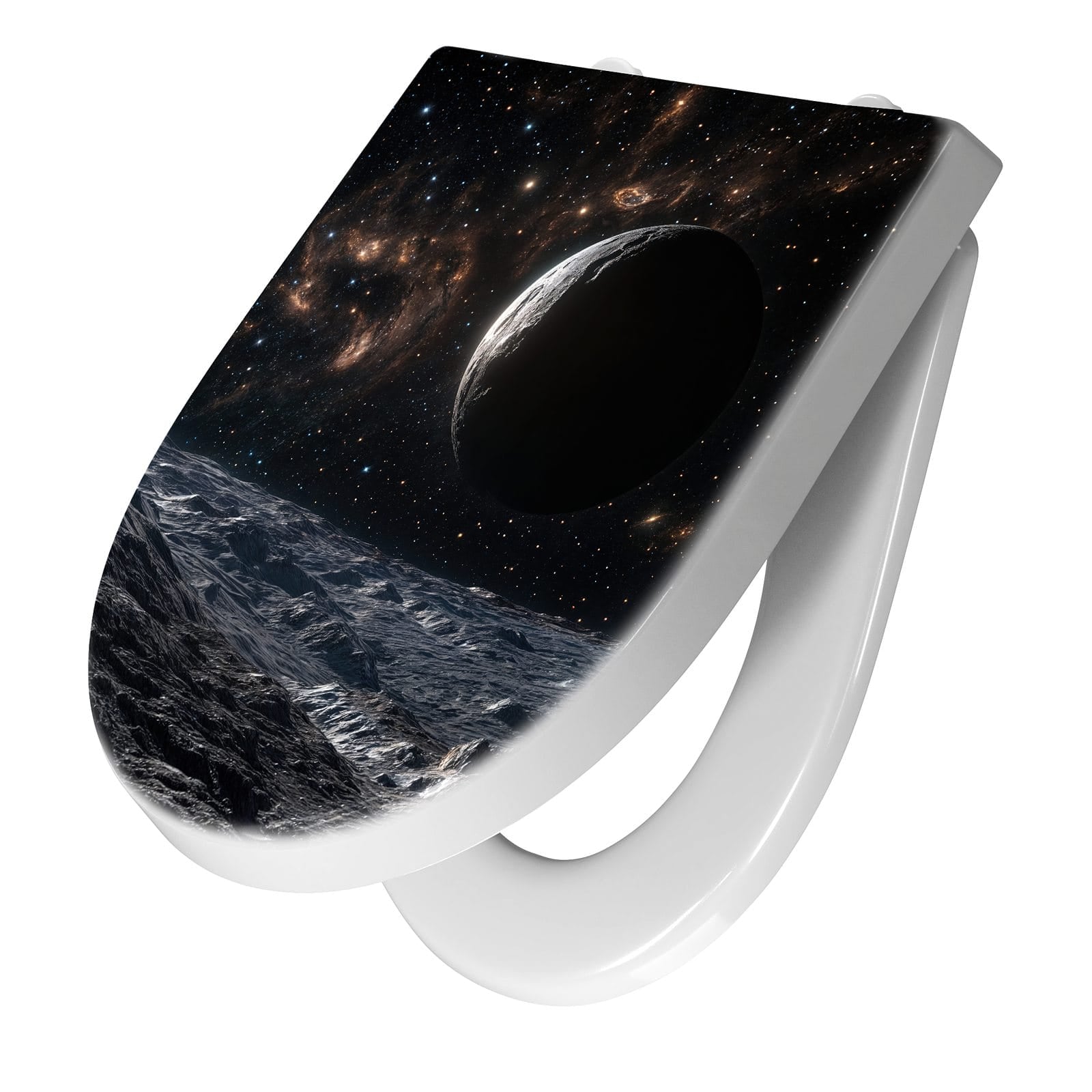 WC-Sitz mit Absenkautomatik Weltraumlandschaft