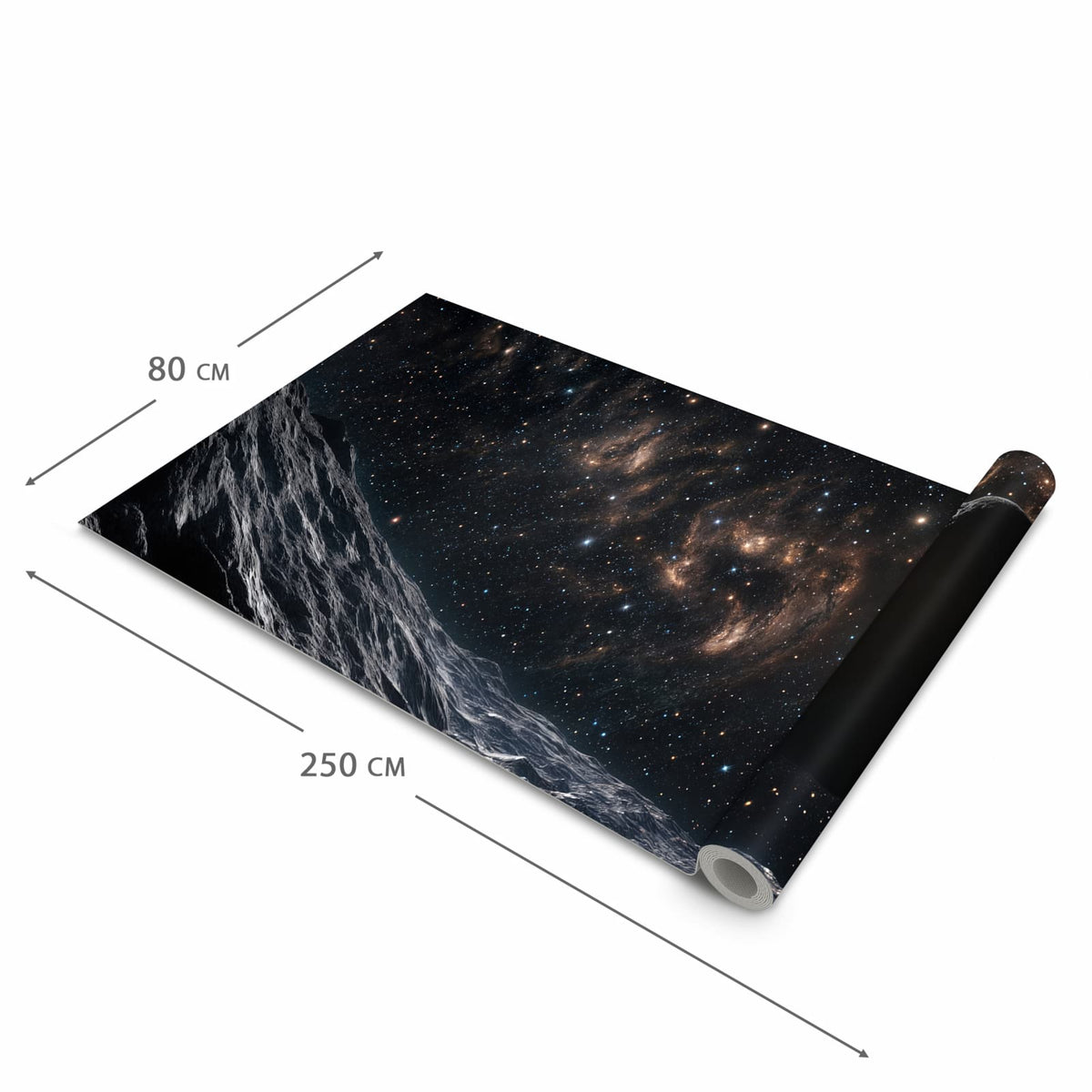 Langlebiger Küchenteppich mit Motiv Weltraumlandschaft in der Grösse 80x300 cm