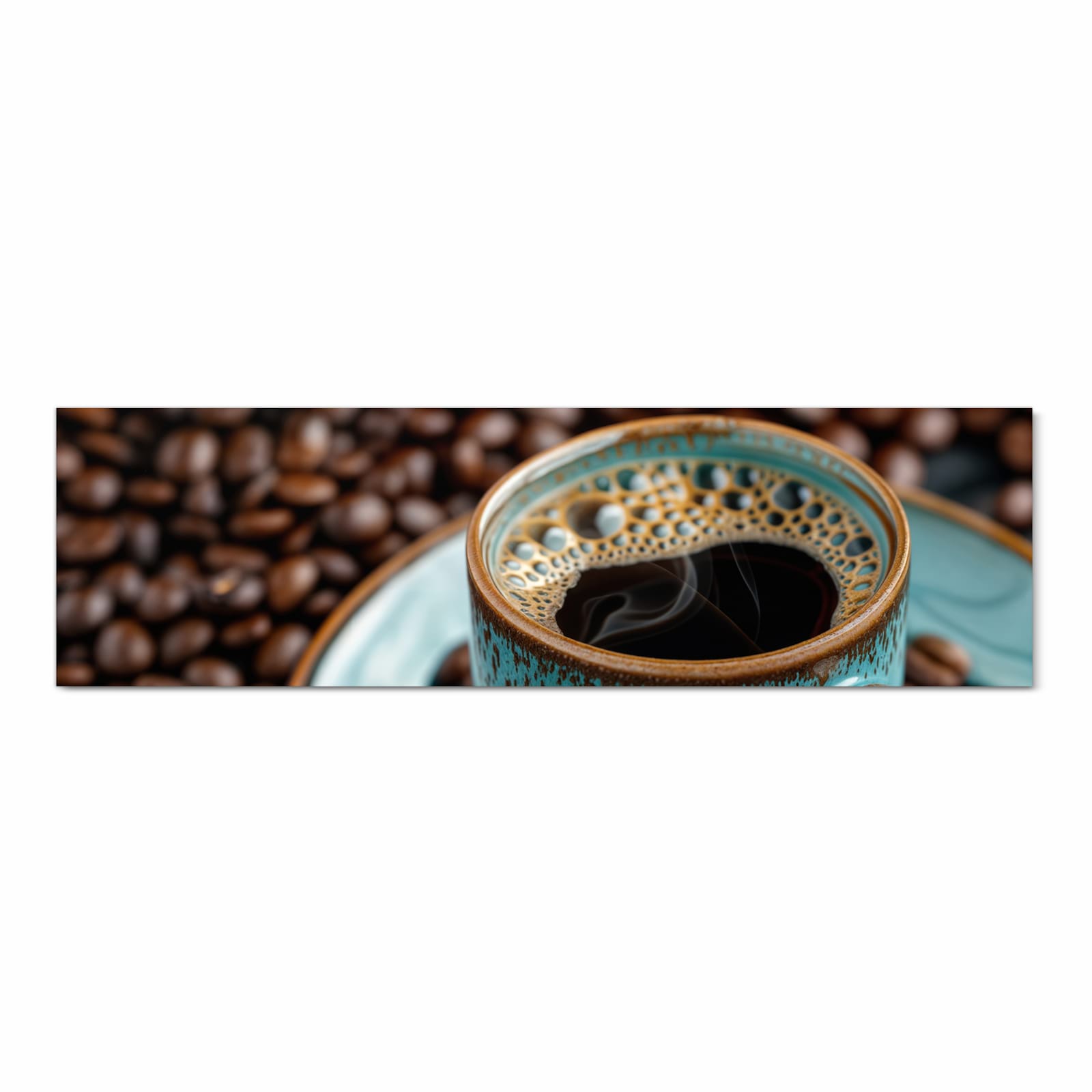 Bodenläufer mit Motiv Kaffee mit Tasse in Frontansicht für Ordnung & Übersicht