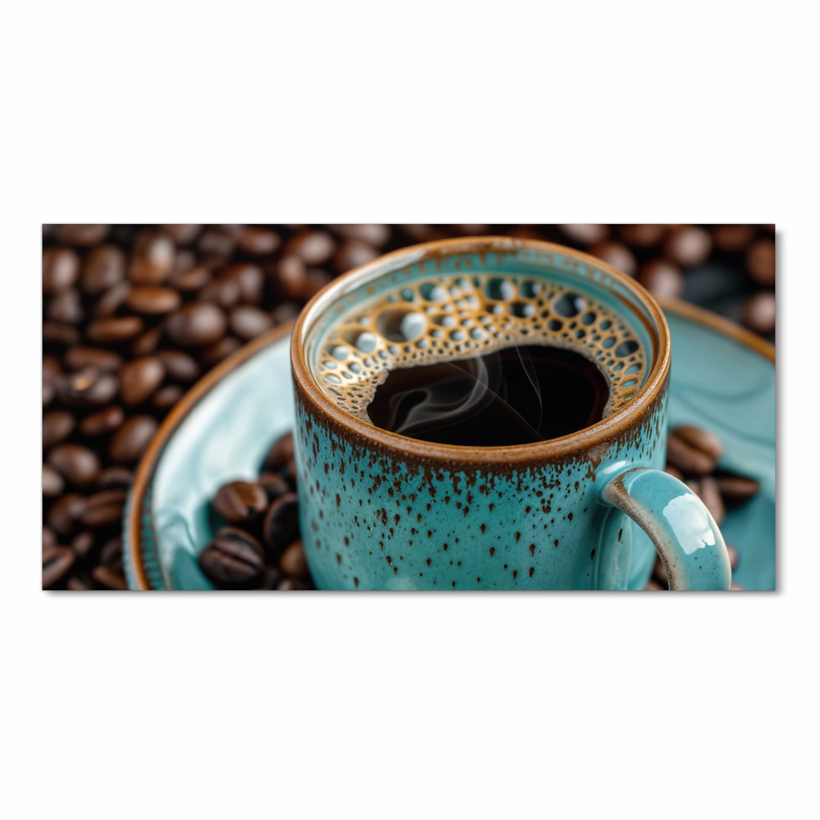 Läufer für Eingangsbereich mit Motiv Kaffee mit Tasse in Frontansicht - angenehme Haptik