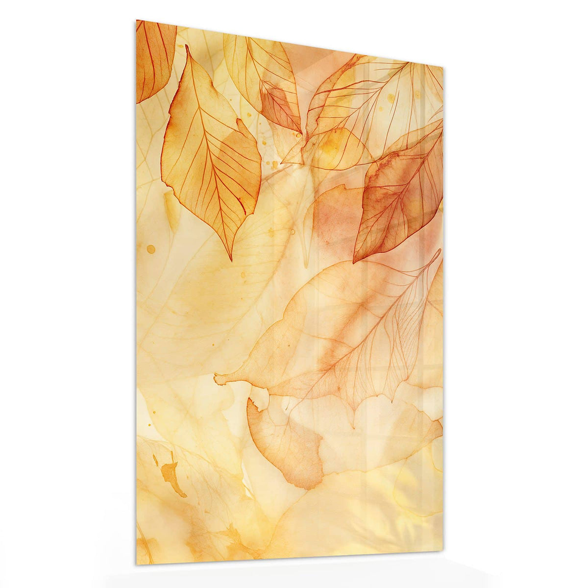 Glasbild Durchscheinendes Laub von der Seite, 4 mm Echtglas