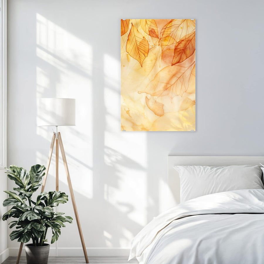 Maße Wandbild - Durchscheinendes Laub - Hochformat