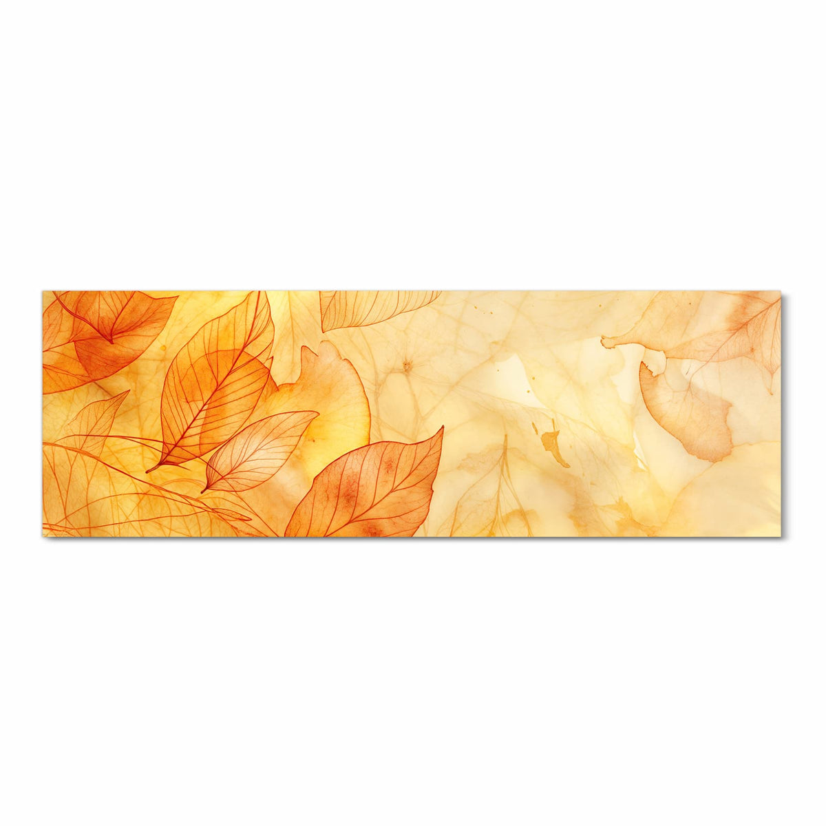 Komfortabler rutschfester Küchenläufer mit Motiv Herbstblätter in Frontansicht